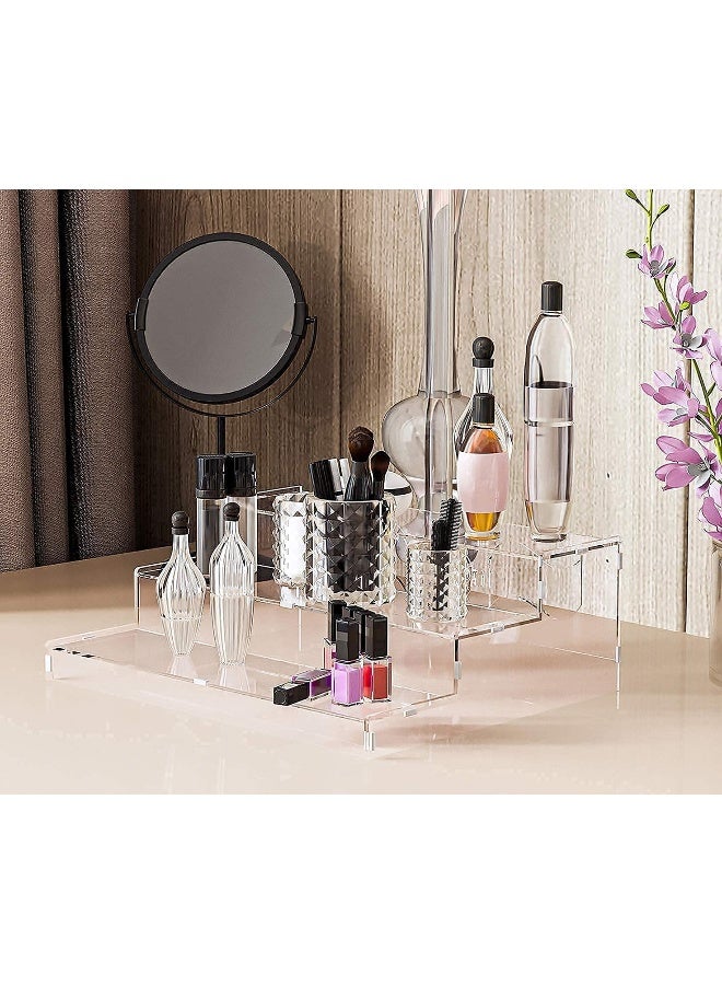 Evron Pantry Organization & Storage Clear Acrylic Spice Rack Organizer for Cabinet & Countertop (ASSEMBLY REQUIRED) 3 Tier Organizer 10.5 in - Image 4
